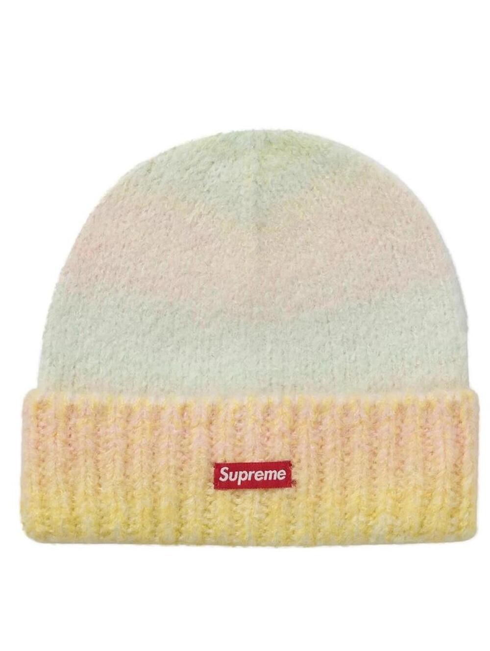 Supreme Gradient Stripe Beanie Yellow FW21 NWT